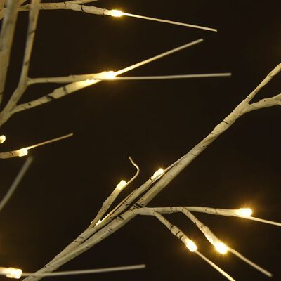 vidaXL Árbol de Navidad LED blanco cálido sauce interior exterior 1,5m