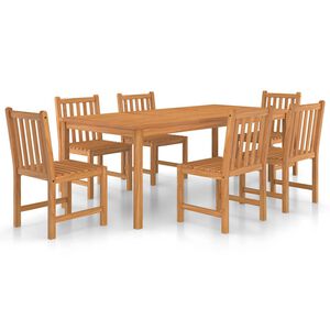 vidaXL Conjunto de comedor de jard&iacute;n de 7 piezas, 200 x 100 cm, madera maciza de teca