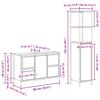 vidaXL Juego de muebles de baño con cajón 2 pcs Roble Ahumado y Negro