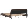 vidaXL Estructura de cama Dover cuero sint&eacute;tico marr&oacute;n 160x200cm