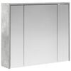 vidaXL Armario con espejo de ba&ntilde;o Gris Concreto 73,5 x 16 x 62,5 cm