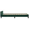 vidaXL Estructura de cama sin colch&oacute;n terciopelo verde oscuro 90x200cm