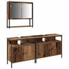 vidaXL Juego de muebles de ba&ntilde;o 3 uds. Marr&oacute;n 80 x 30 x 60 cm