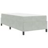 vidaXL Estructura de cama con colch&oacute;n Gris Claro 90 x 190 cm tela