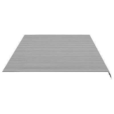 vidaXL Tela de repuesto para toldo gris antracita y blanco 6x3,5 m