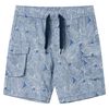 vidaXL Pantalones cortos infantiles con cord&oacute;n azul oscuro 104