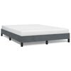 vidaXL Estructura de cama sin colch&oacute;n, gris oscuro, 152x203 cm, Queen, terciopelo