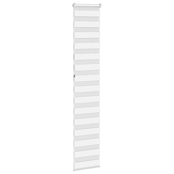 vidaXL Estor cebra blanco 40x230 cm tejido ancho 35,9 cm poli&eacute;ster