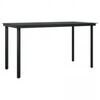 vidaXL Juego de comedor de jardín 5 piezas con cojines negro