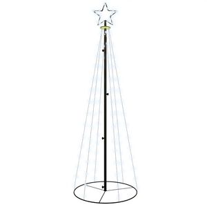 vidaXL &Aacute;rbol de Navidad c&oacute;nico 108 LED blanco fr&iacute;o 70x180 cm