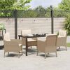 vidaXL Conjunto de Comedor de Jard&iacute;n 5 pcs Beige rat&aacute;n sint&eacute;tico