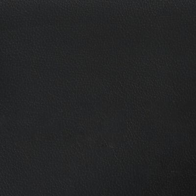 vidaXL Sillón con taburete cuero sintético negro 60 cm