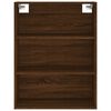 vidaXL Aparador alto madera contrachapada marr&oacute;n roble 69,5x34x180 cm