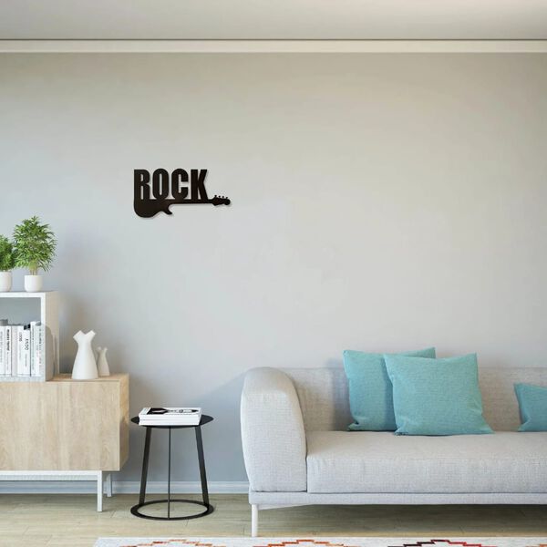 Homemania Adorno de pared Words Love acero negro 50x25 cm