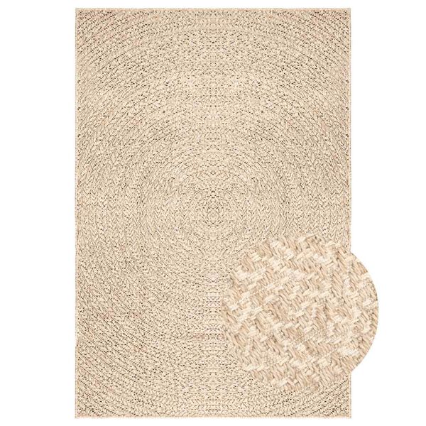 vidaXL Alfombra ZIZUR aspecto yute interior/exterior beige 200x290 cm