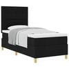 vidaXL Cama tipo Box Spring con cabecera Negro 100 x 200 cm tela