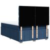 vidaXL Cama box spring con colch&oacute;n tela azul 140x190 cm