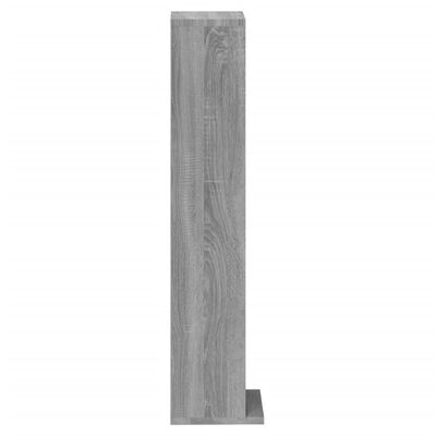 vidaXL Estantería para CD madera contrachapada gris Sonoma 21x20x88 cm