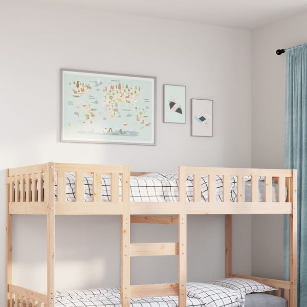 vidaXL Cama para ni&ntilde;os sin colch&oacute;n madera maciza de pino 90x190 cm