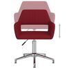 vidaXL Sillas de comedor giratorias 2 unidades tela rojo vino tinto