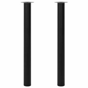 vidaXL 2x Patas de mesa telesc&oacute;picas negro 710 mm-1100 mm