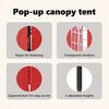 vidaXL Carpa para fiestas plegable con paredes laterales rojo 2x2 m