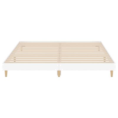 vidaXL Estructura de cama madera de ingeniería blanca 150x200 cm