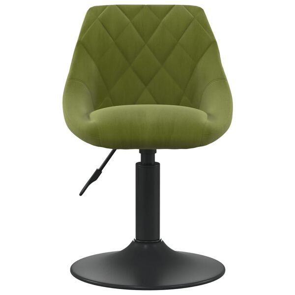 vidaXL Silla de comedor de terciopelo verde claro