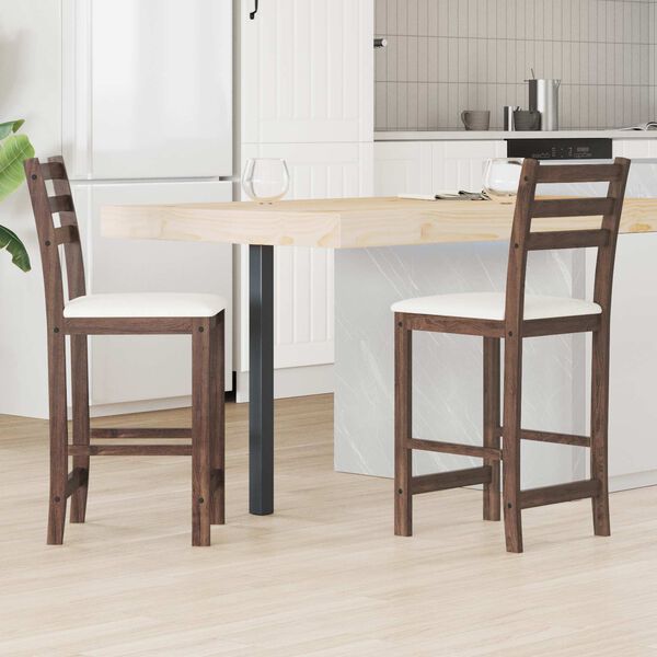 vidaXL Sillas de comedor 2 pcs Marr&oacute;n Claro 40 x 47,5 x 99,5 cm