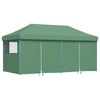 vidaXL Tienda de fiesta plegable Pop-Up con 4 paredes laterales verde