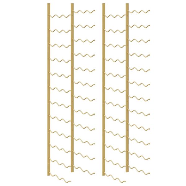 vidaXL Botellero de pared para 36 botellas 2 unidades hierro dorado