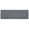 vidaXL Alfombrillas para escaleras 15 unidades 65x21x4 cm Gris claro y azul Borde rectangular