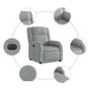 vidaXL Sill&oacute;n reclinable el&eacute;ctrico tela gris claro