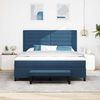 vidaXL Cama tipo Box Spring con colch&oacute;n Azul 180 x 200 cm tela