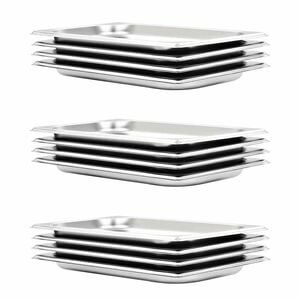 vidaXL Bandejas Gastronorm 12 unidades GN 1/3 20 mm acero inoxidable