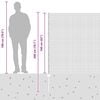 vidaXL Valla con Poste Plateado 1,6 x 10 m Acero