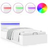 vidaXL Cama canap&eacute; hidr&aacute;ulica con LED sin colch&oacute;n blanco 100x200 cm