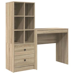 vidaXL Escritorio Roble Sonoma 125,5 x 40 x 127 cm 2 uds.