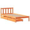 vidaXL Estructura de cama sin colch&oacute;n madera maciza marr&oacute;n 75x190 cm