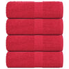 vidaXL Toallas de ba&ntilde;o FROGN 4 uds rojo 30x30 cm 360 g/m&sup2;