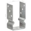 vidaXL Anclajes de valla 12 uds acero galvanizado plateado8x6x15 cm