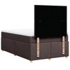 vidaXL Cama box spring con colch&oacute;n tela marr&oacute;n oscuro 120x190 cm