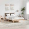 vidaXL Estructura de cama Taup&eacute; 120 x 190 cm Madera de pino macizo