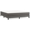 vidaXL Estructura de cama con somier cuero sint&eacute;tico gris 160x200 cm