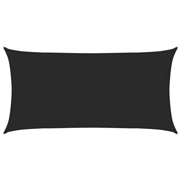 vidaXL Toldo de vela HDPE negro 160 g/m² 4x7 m