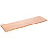 vidaXL Estante de pared madera roble tratada marr&oacute;n claro 100x30x2 cm