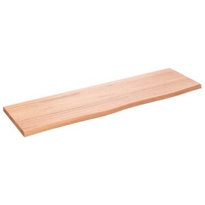 vidaXL Estante de pared madera roble tratada marr&oacute;n claro 100x30x2 cm