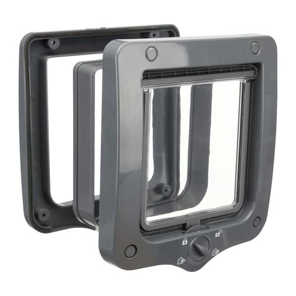 TRIXIE Gatera de 4 posiciones con 2 t&uacute;neles gris