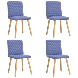 vidaXL Sillas de comedor 4 uds tela azul jeans