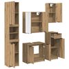 vidaXL Juego de muebles de ba&ntilde;o con caj&oacute;n 5 pcs Roble artesanal